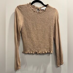 Hailey & Co Smocked Long Sleeve Top Size Large